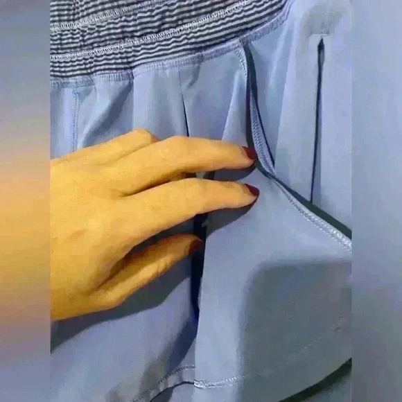 Lululemon Free Reign Short, size 8, color Lullaby Blue Black, Inseam 3.5” - Picture 11 of 16